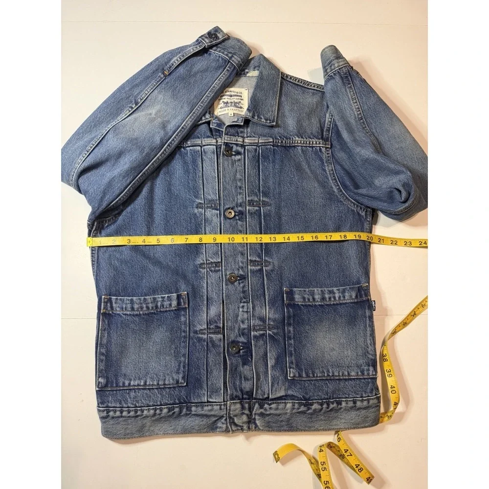 LEVIS Made And Crafted LMC Type II Worn Trucker Jacket Yanger Size Medium
